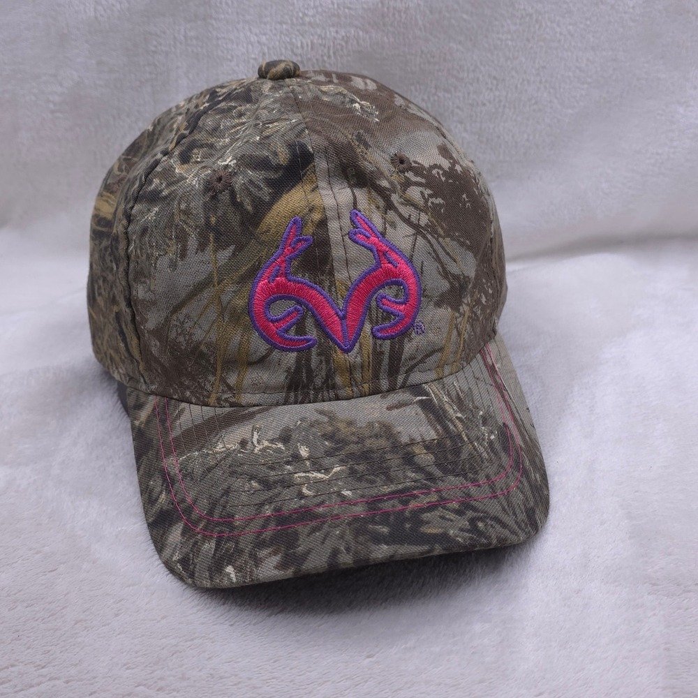 Under Armour Hat‎ Cap Womens Strap Back Realtree Camo Antler Logo Hunt Hike Fish